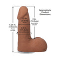 The Realistic Cock 5 in. ULTRASKYN Vac-U-Lock Dildo with Balls Caramel