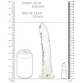 RealRock Crystal Clear Slim 8 in. Dildo Clear
