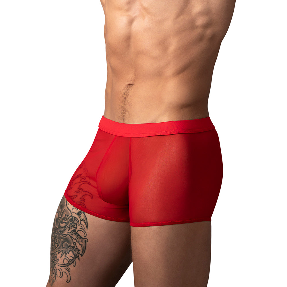 Male Power Mesh 2.0 Mini Short Red L