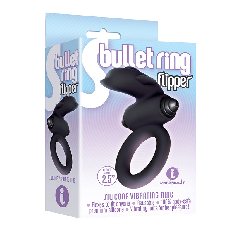 The 9's, S-Bullet Ring - Flipper, Silicone - Fantasies Boutique