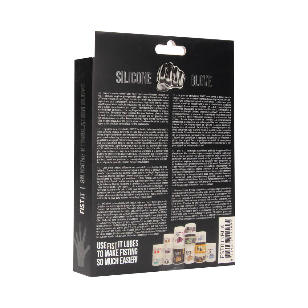 Shots Fist It Silicone Stimulation Glove Black - Fantasies Boutique
