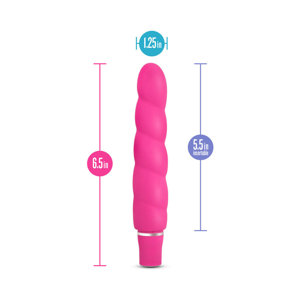 Blush Luxe Anastasia Silicone Slimline Vibrator Pink - Fantasies Boutique
