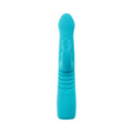 Evolved Bunny Hop Rechargeable Silicone Thrusting Rabbit Vibrator Teal