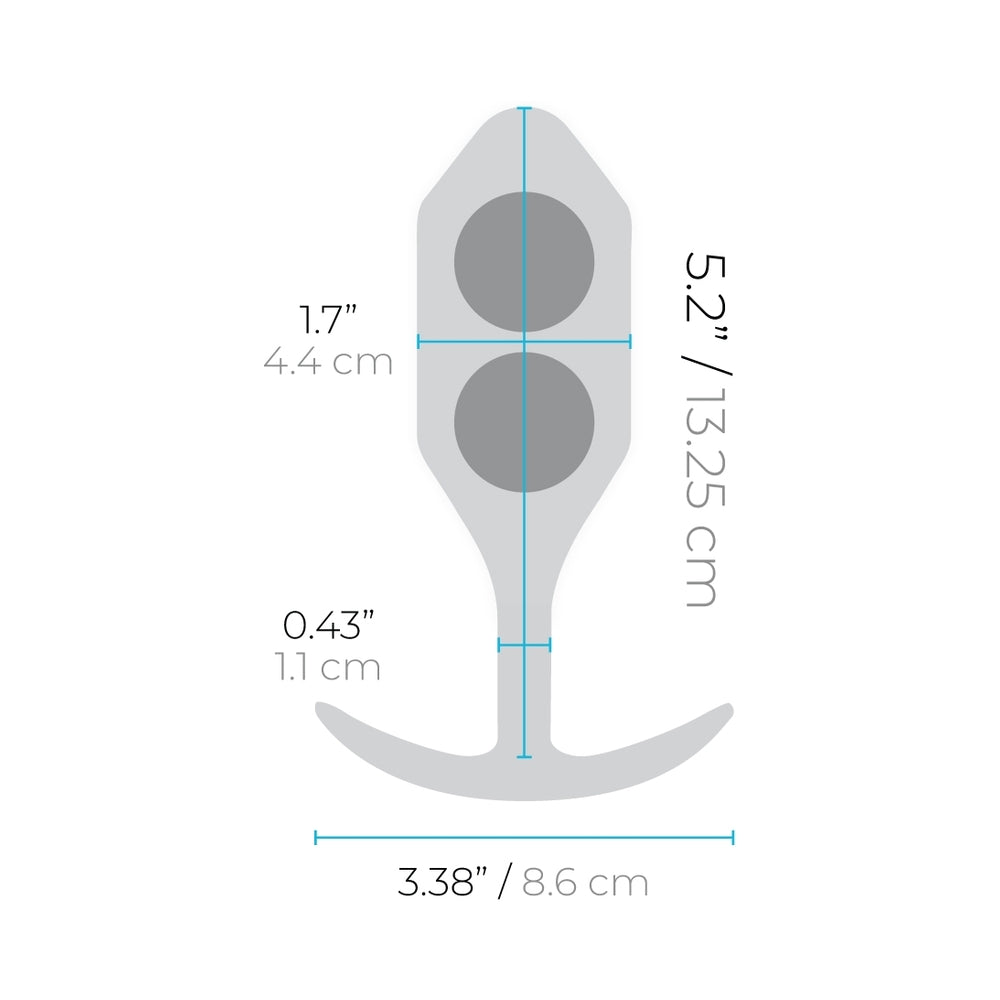 b-Vibe Snug Plug 4 Weighted Silicone Anal Plug Navy - Fantasies Boutique