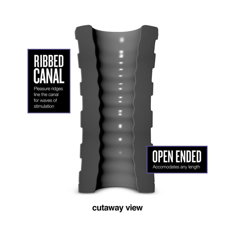 Blush M Elite Platinum Hekx Silicone Stroker Black - Fantasies Boutique