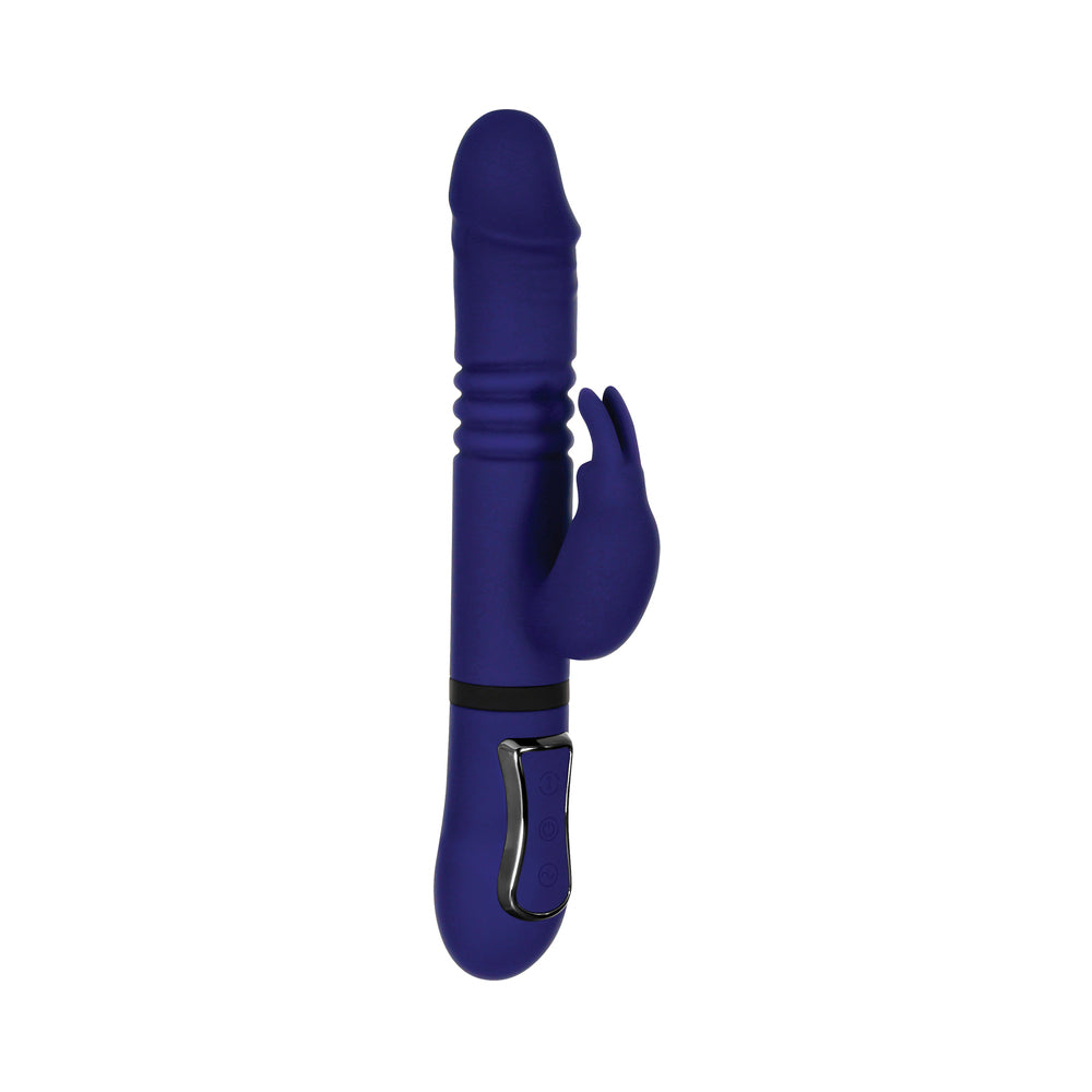 Gender X All In One Rechargeable Thrusting Rotating Silicone Rabbit Vibrator Purple - Fantasies Boutique
