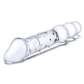 Glas 12 in. Double Ended Glass Dildo with Anal Beads