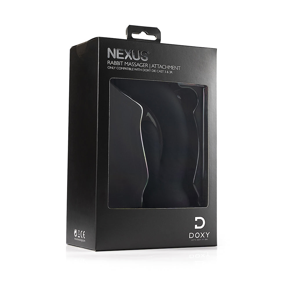 Doxy 3 Silicone Rabbit Wand Attachment Black - Fantasies Boutique