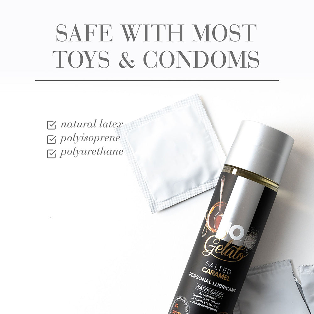 JO Gelato Salted Caramel Flavored Water-Based Lubricant 4 oz. - Fantasies Boutique