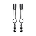 Selopa Beaded Nipple Clamps Stainless Steel Black Chrome