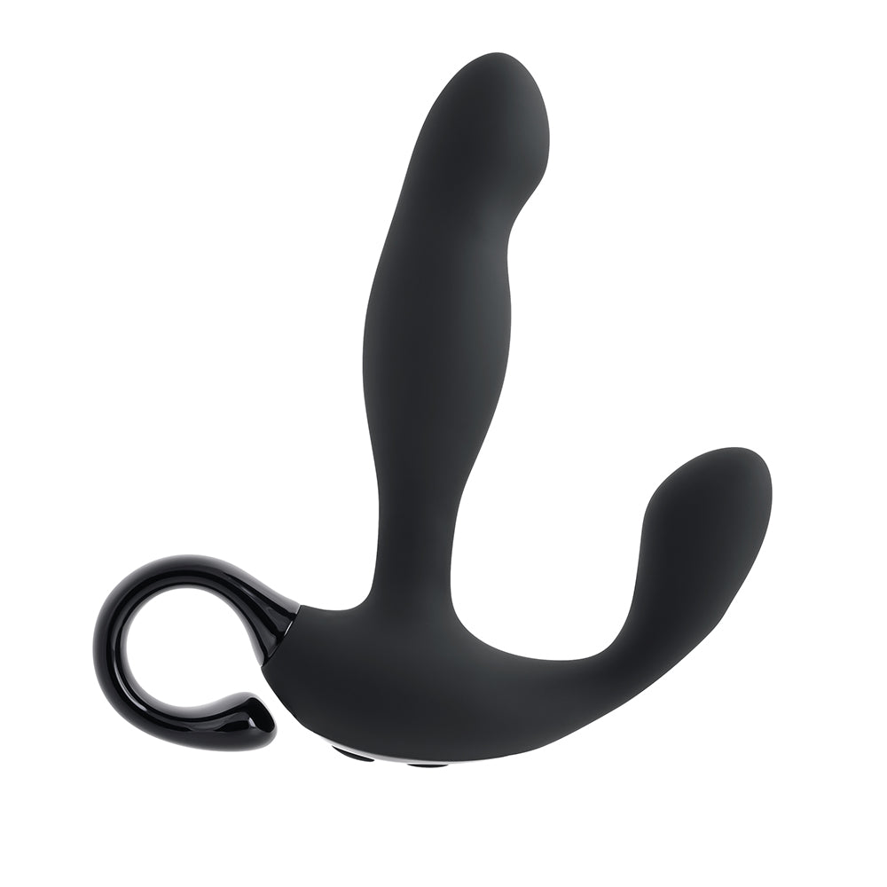 Playboy Come Hither Rechargeable Remote Controlled Silicone Vibrating Prostate Massager Black - Fantasies Boutique
