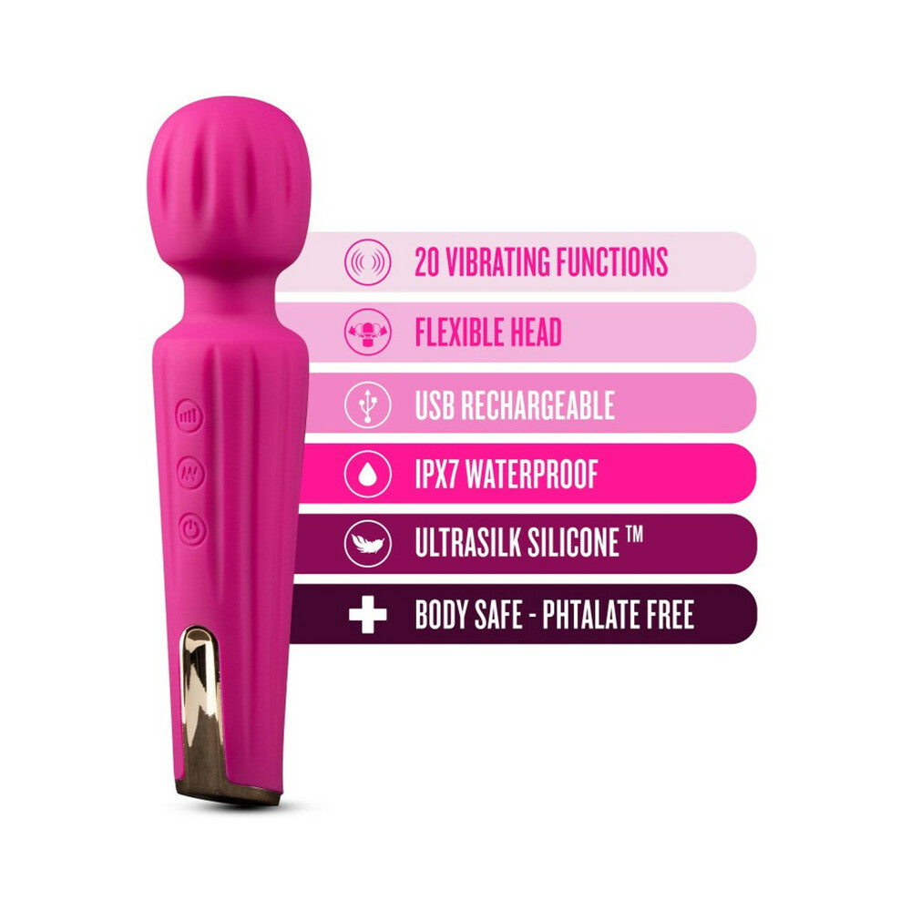 Blush Lush Allana Rechargeable Silicone Wand Vibrator Velvet - Fantasies Boutique
