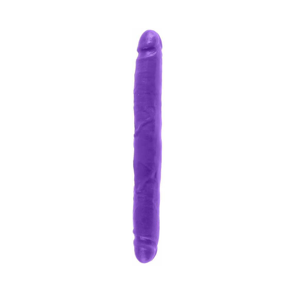 Dillio 12 in. Double Dong Realistic Dual-Ended Dildo Purple - Fantasies Boutique