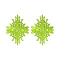 Fantasy Lingerie Glow-In-The-Dark Crystal 1 Pair Jeweled Pasties Neon Green O/S - Fantasies Boutique