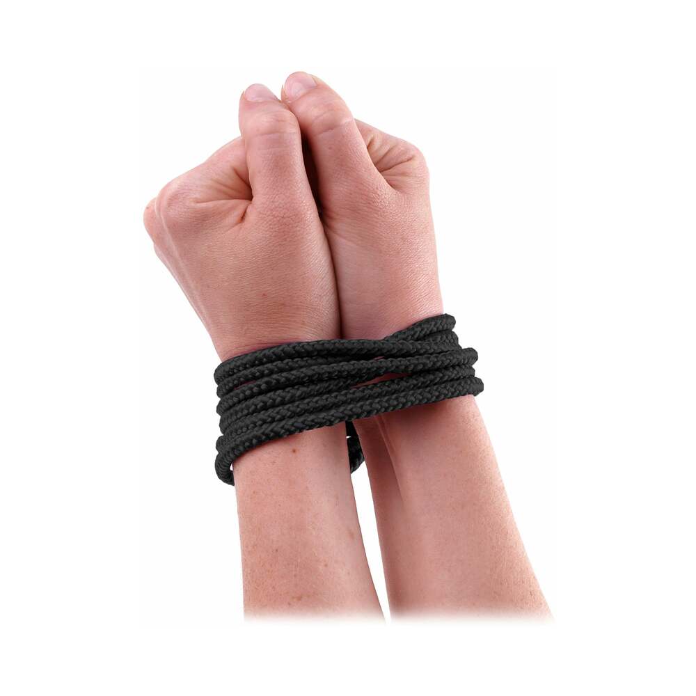 Pipedream Fetish Fantasy Series Mini Silk Rope 1.8 m / 6 ft. Black - Fantasies Boutique