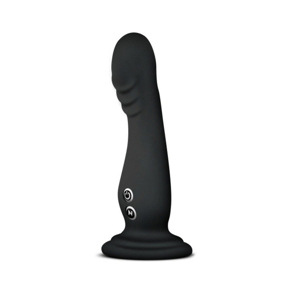 Impressions Amsterdam Rechargeable Silicone 6.5 in. Vibrating Dildo Black