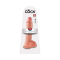 King Cock 10 in. Cock With Balls Realistic Suction Cup Dildo Beige - Fantasies Boutique