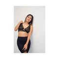 Kixies Peek-A-Boo Lace Bralette Black L Hanging - Fantasies Boutique