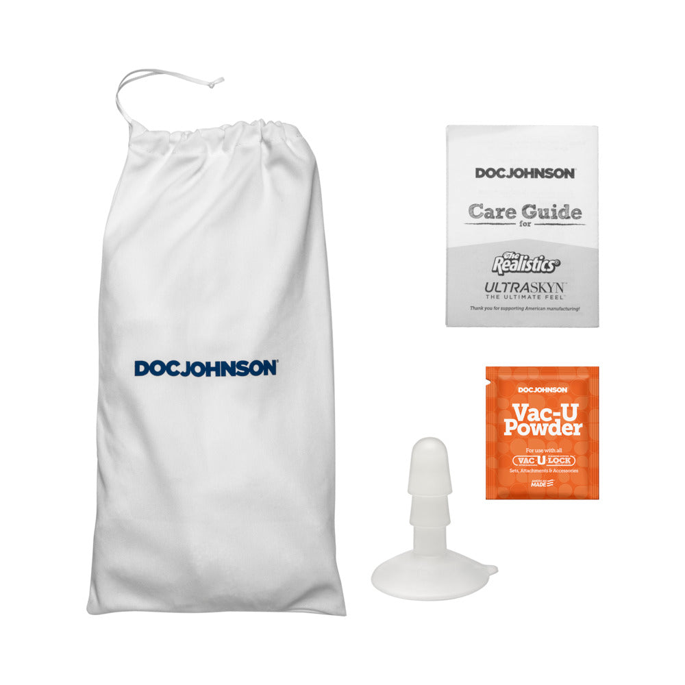 Bust It Squirting Realistic Cock White w/1oz Nut Butter - Fantasies Boutique