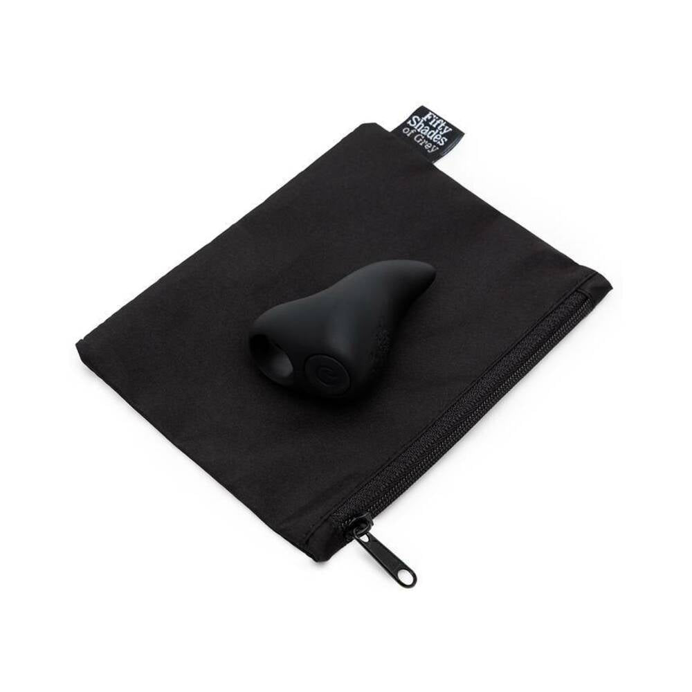 Fifty Shades of Grey Sensation Rechargeable Silicone Finger Vibrator Black - Fantasies Boutique