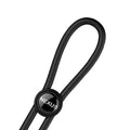 Nexus Forge Adjustable Silicone Cock and Ball Lasso Ring Black - Fantasies Boutique