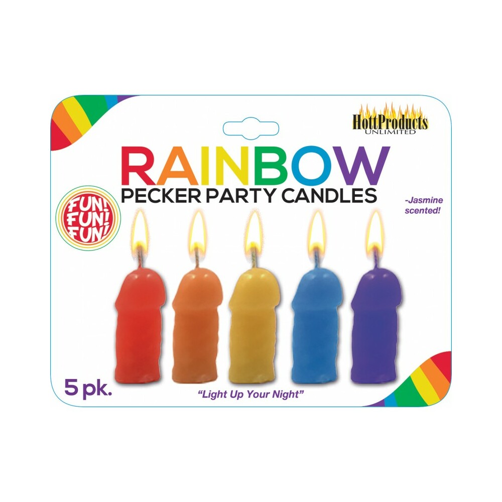 Pecker Party Candles Assorted Colors 5pk - Fantasies Boutique