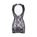 Shots Le Desir High Neck Lace Mini Dress Black O/S - Fantasies Boutique