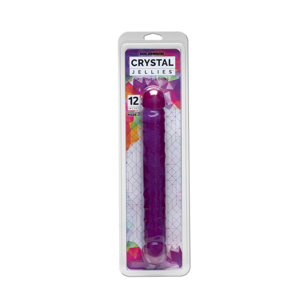 Crystal Jellies - Double Dong Jr. Purple 12in - Fantasies Boutique