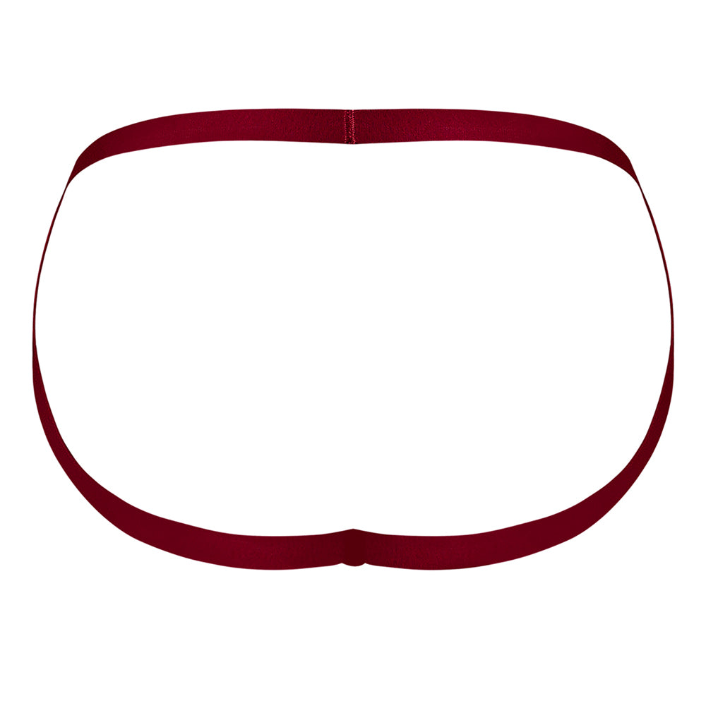 Male Power Lucifer Strappy Jock Burgundy S/M