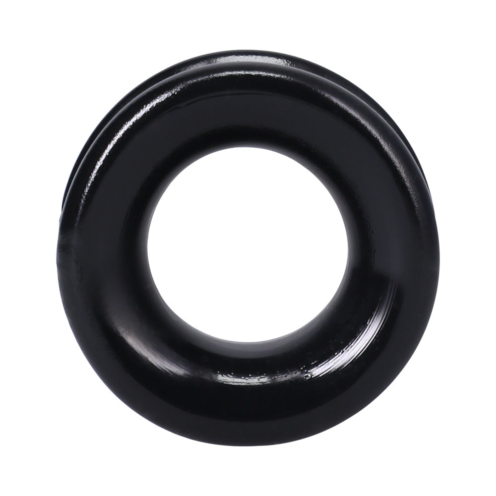 Rock Solid Convex Black C Ring in a Clamshell - Fantasies Boutique
