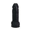 RealRock Extra Thick 8 in. Dildo with Balls Black - Fantasies Boutique