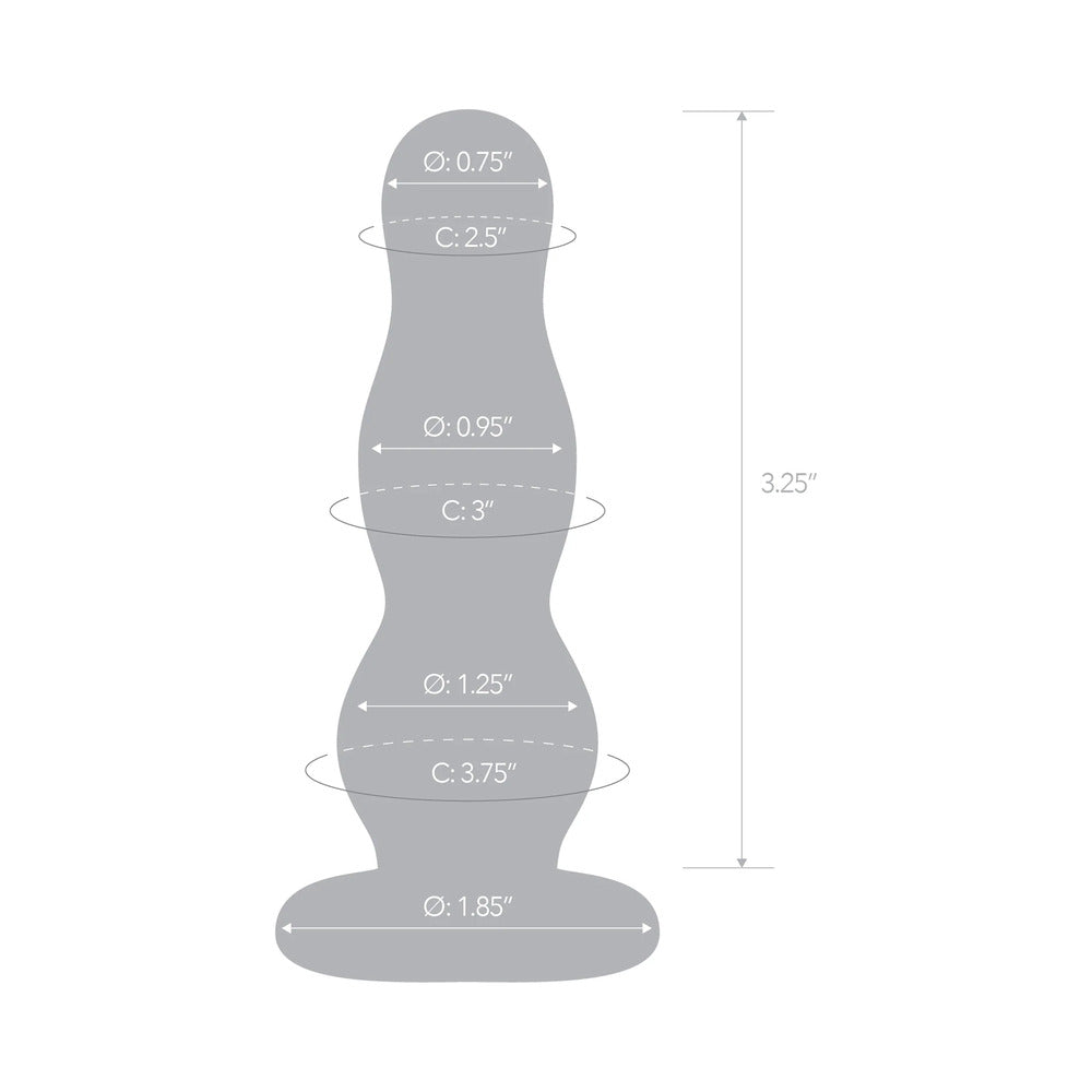 Glas 4 in. Glass Butt Plug - Fantasies Boutique