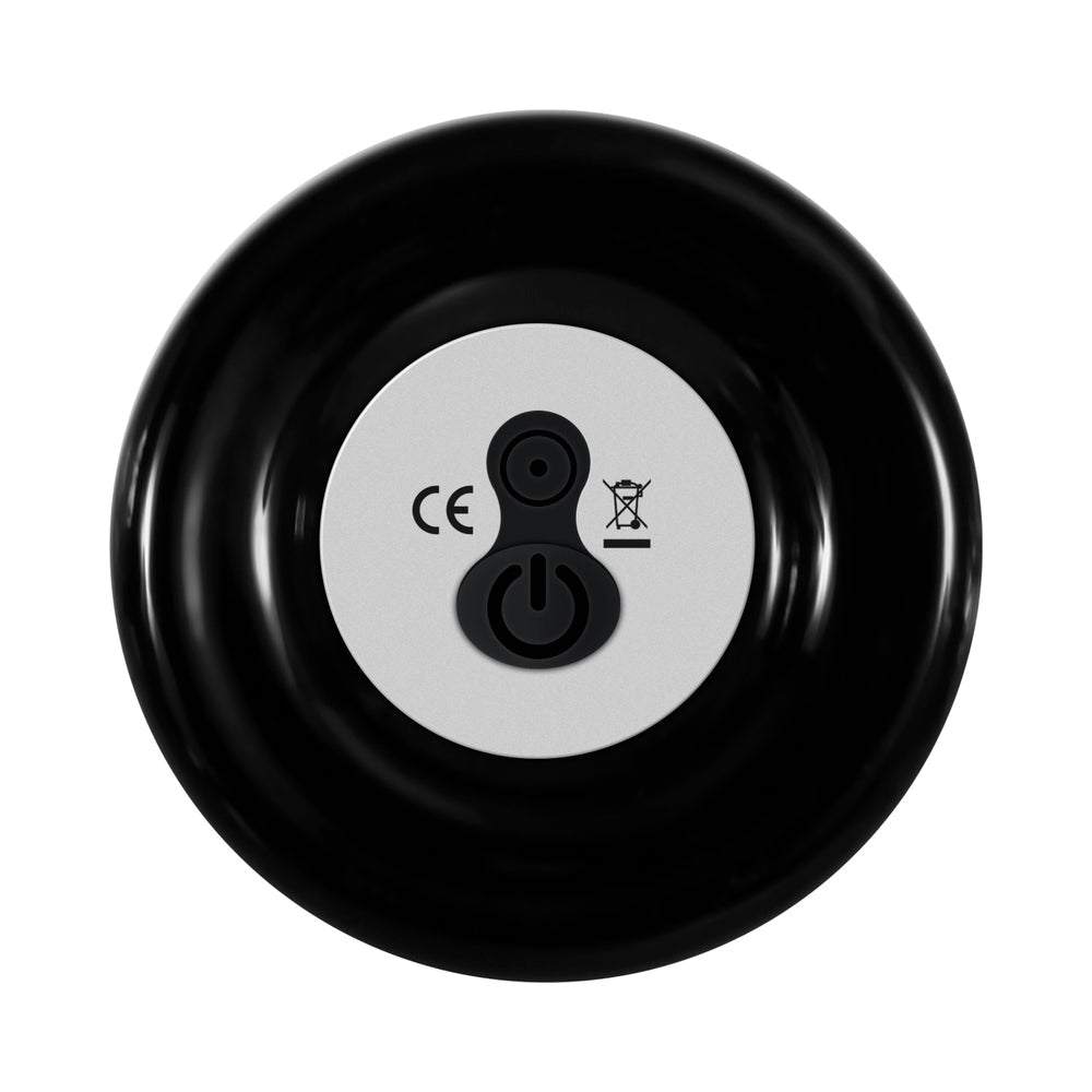 Adam & Eve Rear Rocker Rechargeable Vibrating Glass Anal Plug Black - Fantasies Boutique