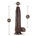 Dr. Skin Dr. Murphy 8 in. Thrusting Dildo with Balls Brown - Fantasies Boutique