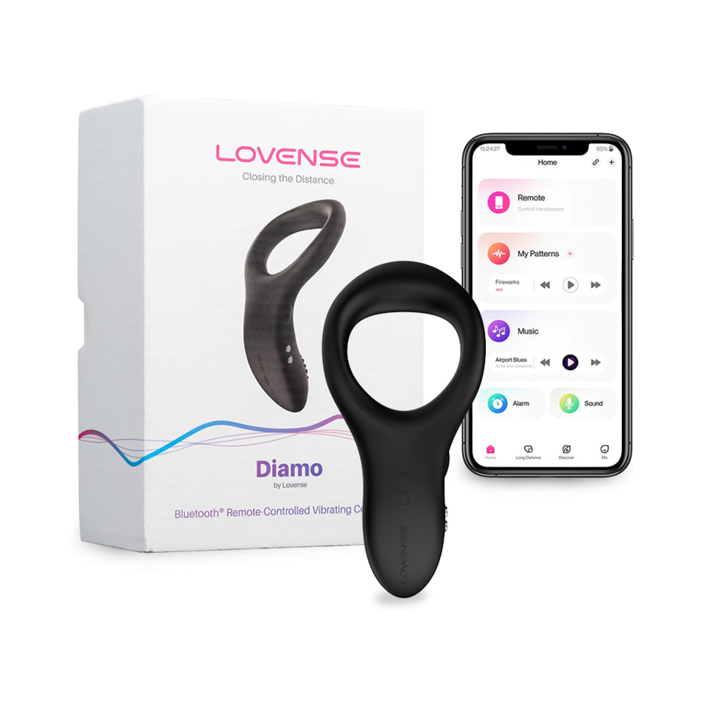 Lovense Diamo Bluetooth Remote-Controlled Vibrating Cockring - Fantasies Boutique