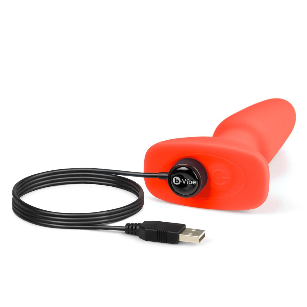 b-Vibe Rimming 2 Rotating and Vibrating Remote Control Plug Orange - Fantasies Boutique