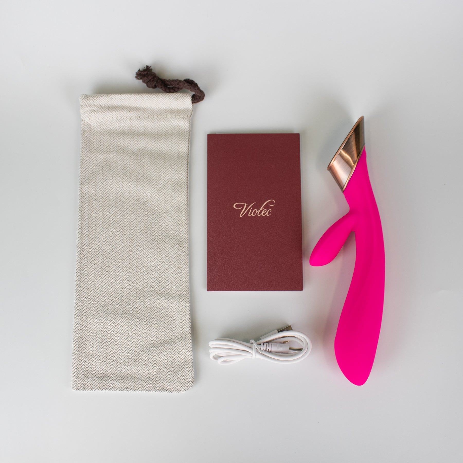 Metis Touch Panel Rabbit Vibrator Fuchsia - Fantasies Boutique