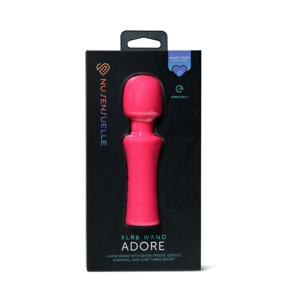 Nu Sensuelle Adore XLR8 Wand with Heat Hot Pink