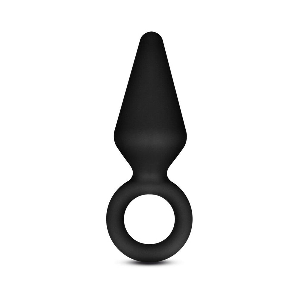 Blush Anal Adventures Platinum Silicone Loop Plug Small Black - Fantasies Boutique