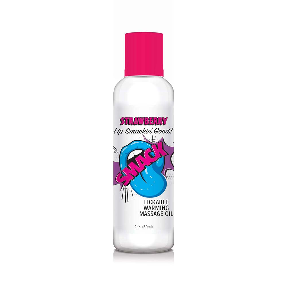 Smack Lickable Massage Oil Strawberry 2 oz. - Fantasies Boutique