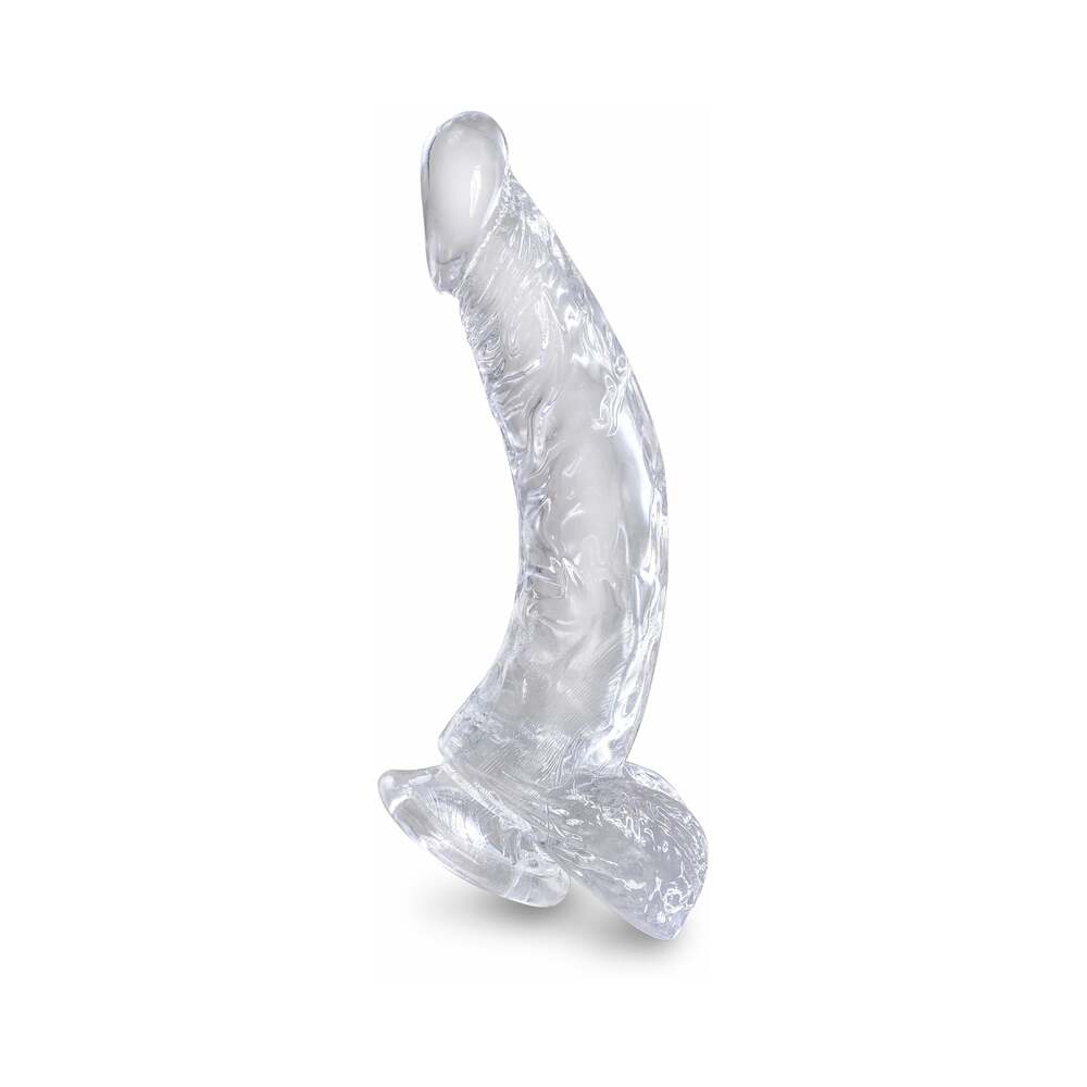 King Cock Clear 7.5 in. Cock With Balls Realistic Suction Cup Dildo - Fantasies Boutique