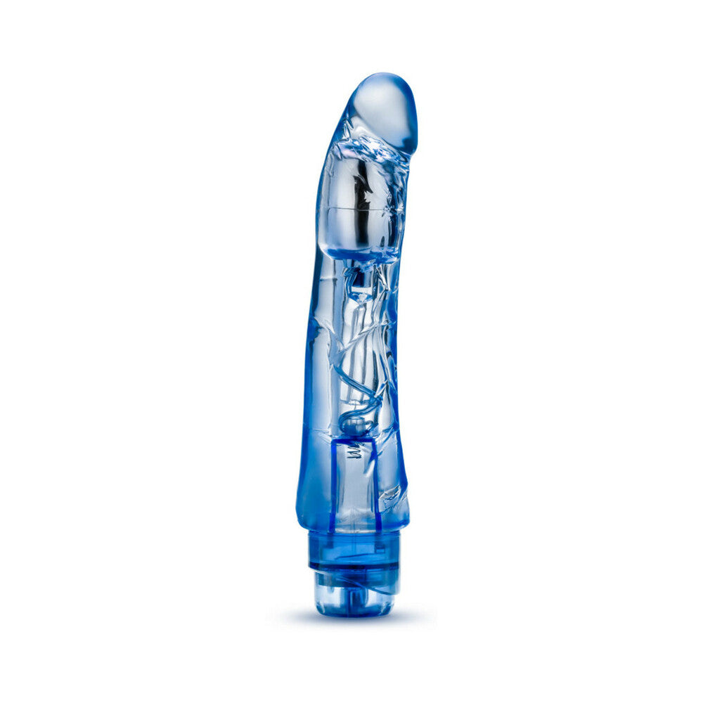 Naturally Yours Mambo Vibe Realistic 9 in. Vibrating Dildo Blue - Fantasies Boutique
