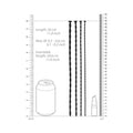 Ouch! Urethral Sounding Beginner Silicone Spiral Screw Plug Set Black 3 mm / 4 mm / 5 mm / 6 mm