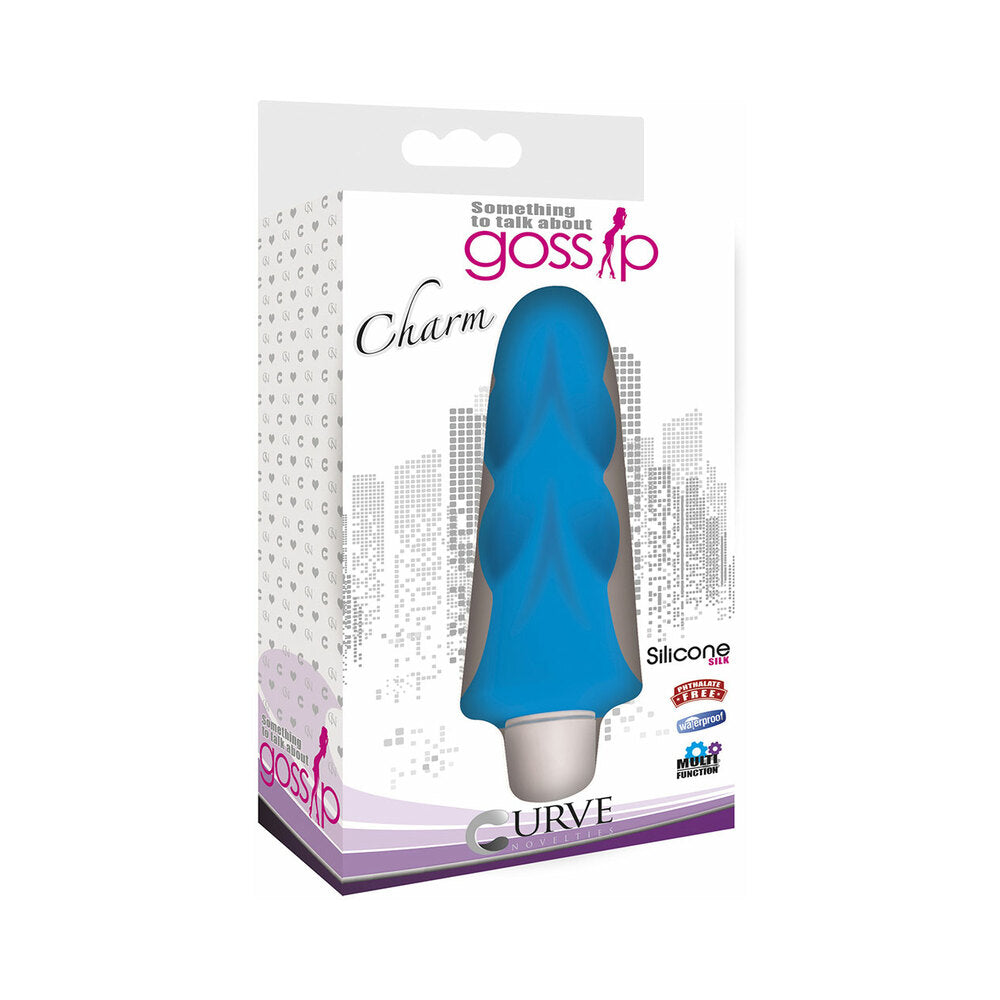 Curve Toys Gossip Charm Waterproof Silicone Mini Vibrator Azure - Fantasies Boutique
