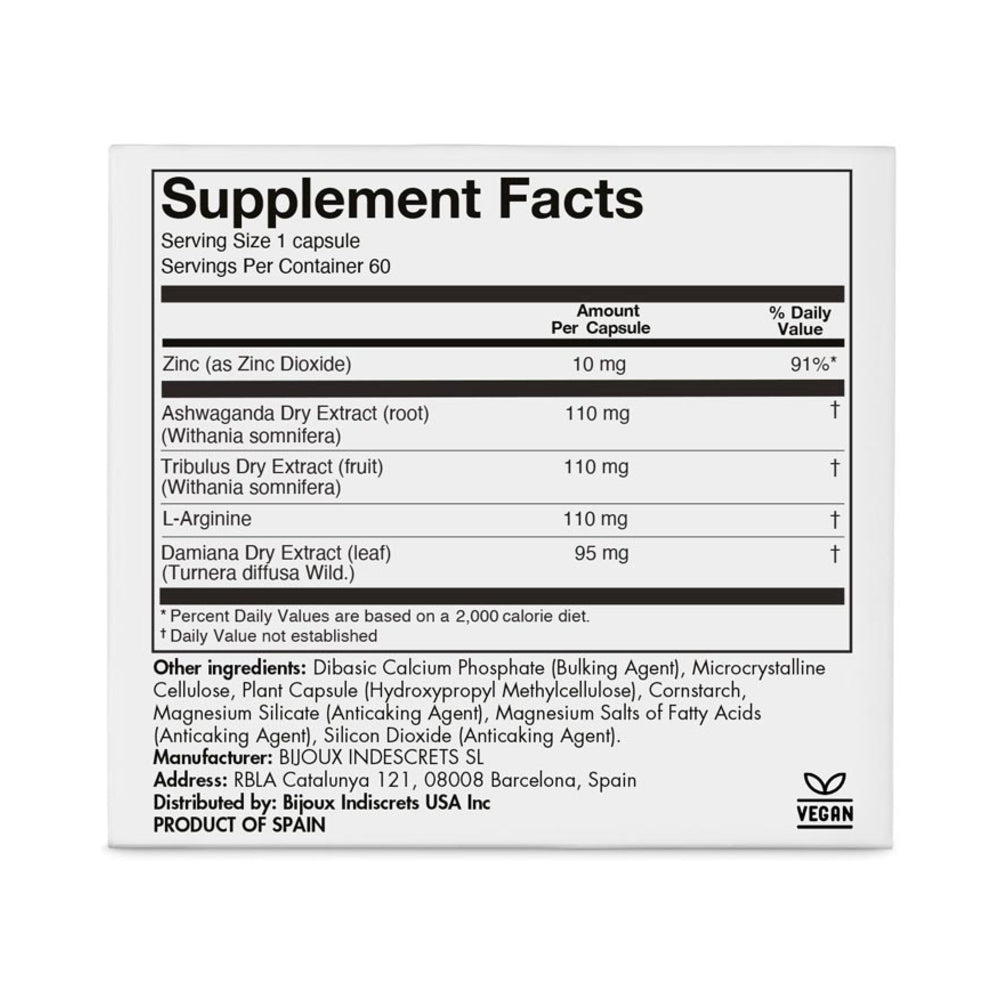 Bijoux Indiscrets Sex au Naturel Orgasm Glow Supplement 60 Capsules - Fantasies Boutique