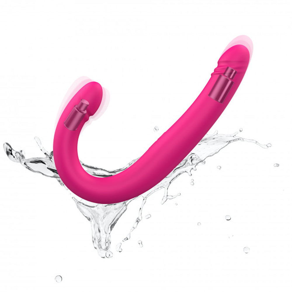 Dorcel Orgasmic Double Do Rechargeable Thrusting & Vibrating Double Dildo Pink - Fantasies Boutique