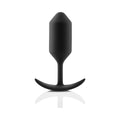 b-Vibe Snug Plug 3 Weighted Silicone Anal Plug Black - Fantasies Boutique