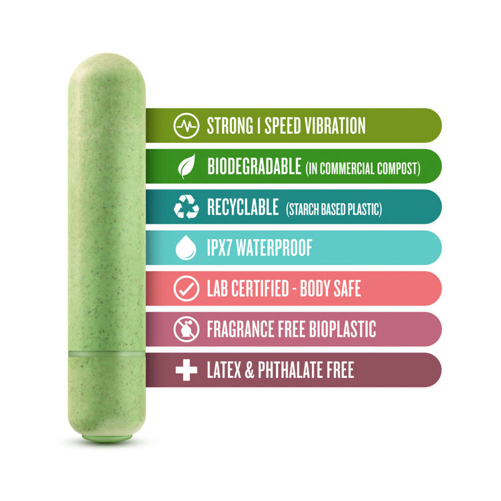 Blush Gaia Eco Bullet Single-Speed Vibrator Green - Fantasies Boutique