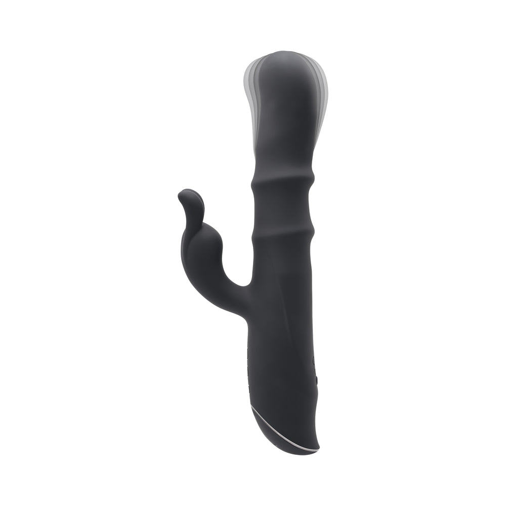 Evolved Ringmaster Rechargeable Dual Stim Vibe Silicone Black - Fantasies Boutique