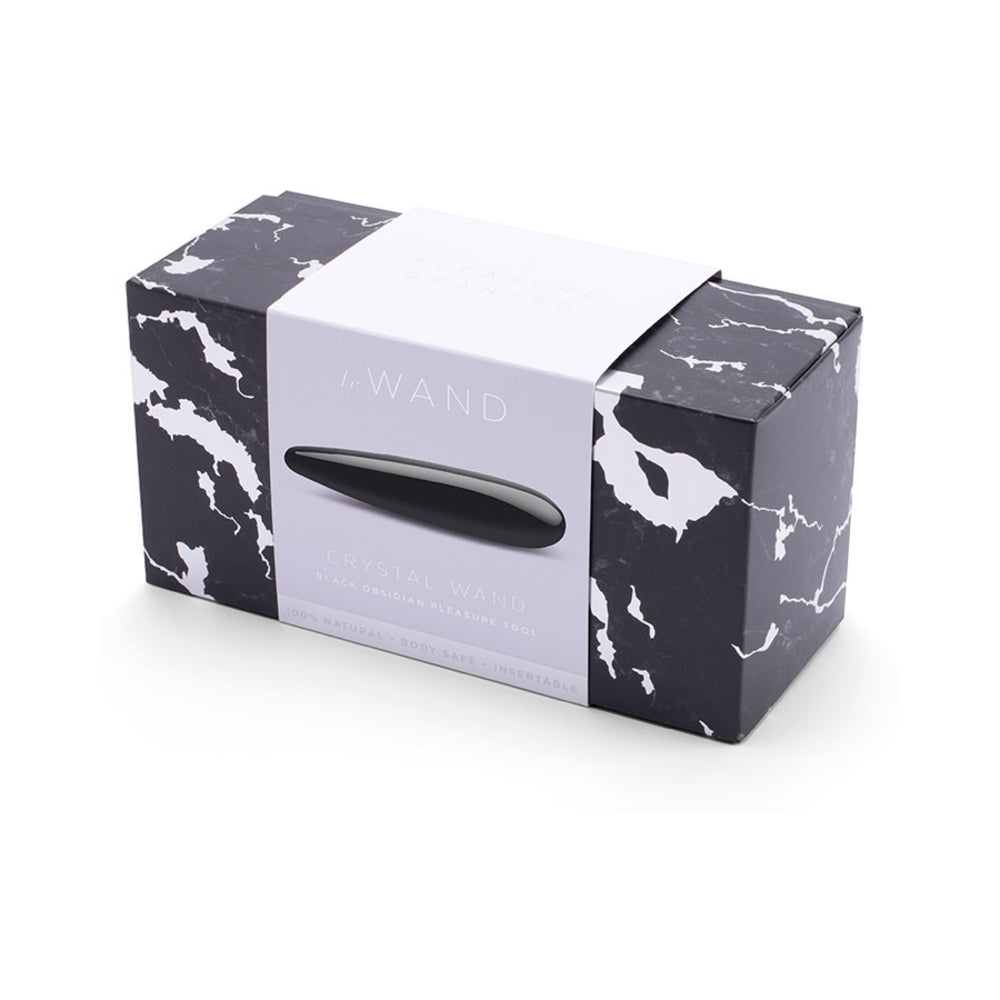Le Wand Crystal Slim Wand Black Obsidian - Fantasies Boutique
